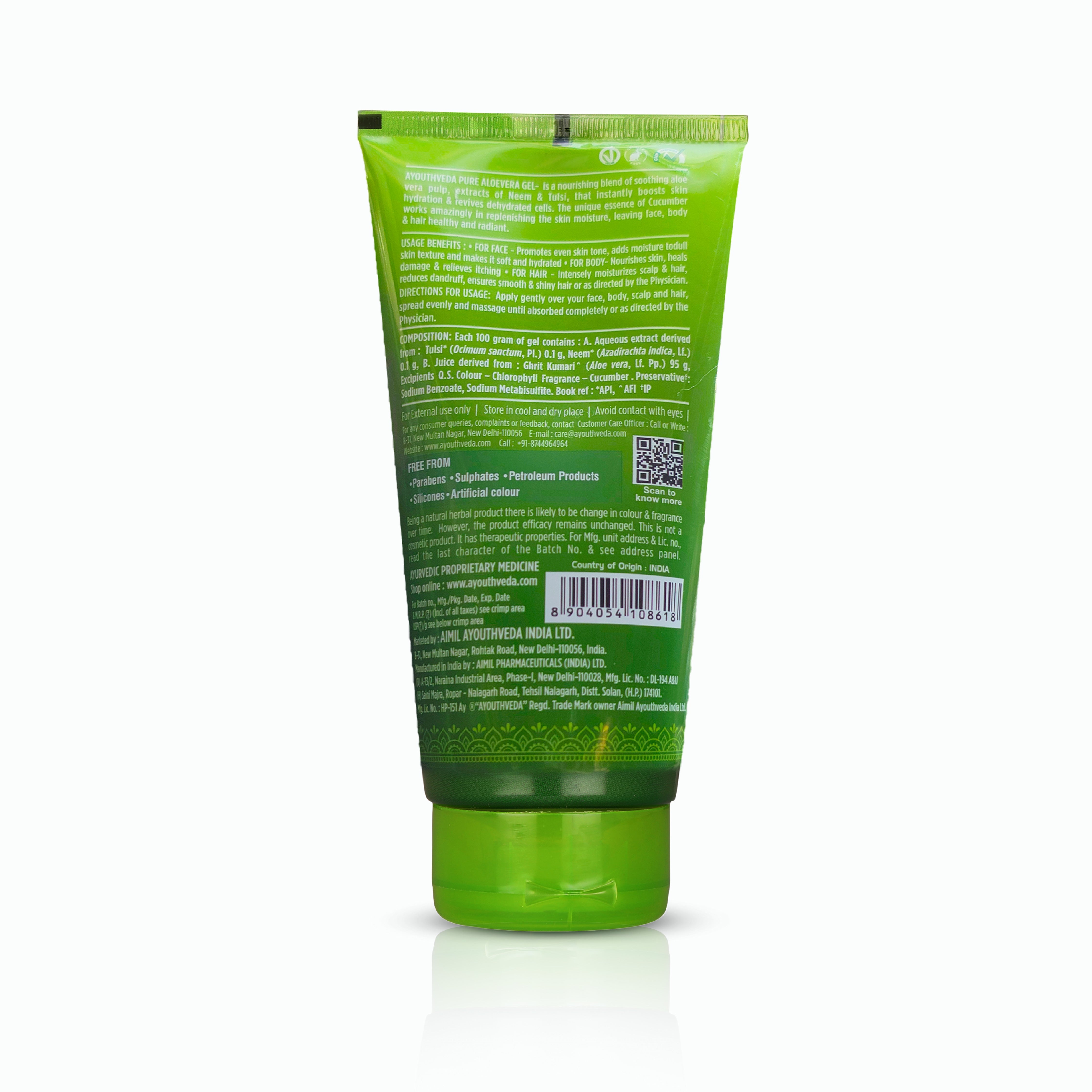 Ayouthveda Aloe Vera Gel Pack of 4 (150 gm) Aimil Ayouthveda