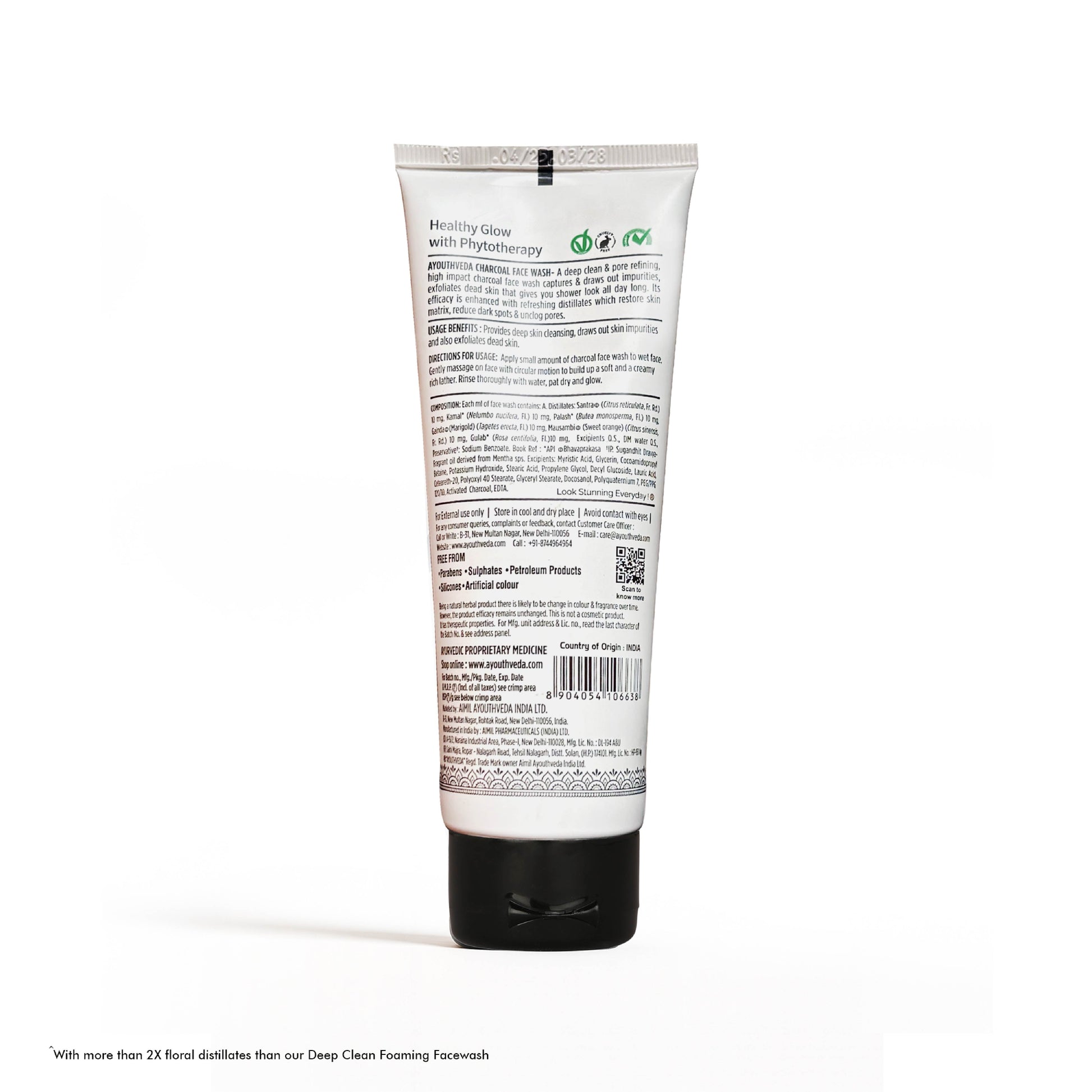 Ayouthveda Charchol Face Wash Pack of 2(100 ml) Aimil Ayouthveda