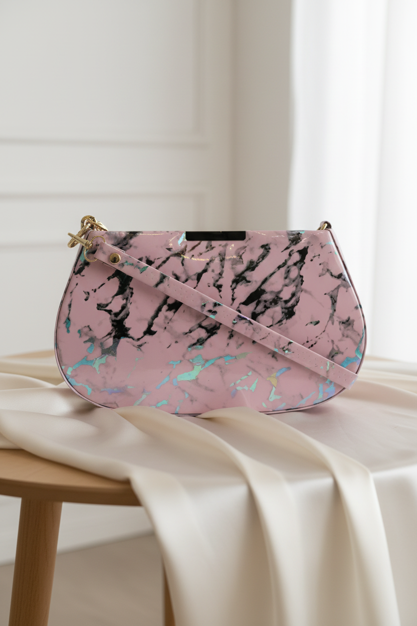 Chic on the Go: The Leather Sling Style (Gardient Pink) RAYORA ENTERPRISE