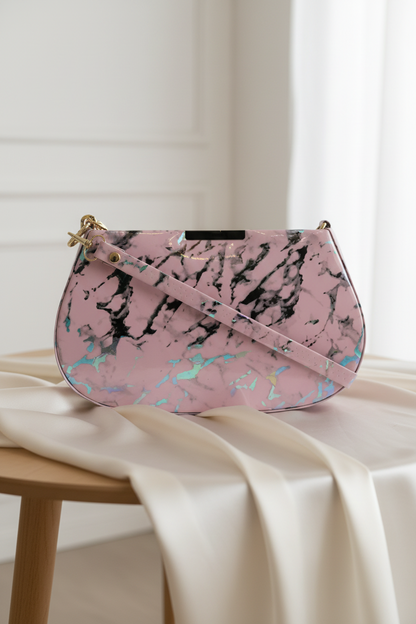 Chic on the Go: The Leather Sling Style (Gardient Pink) RAYORA ENTERPRISE