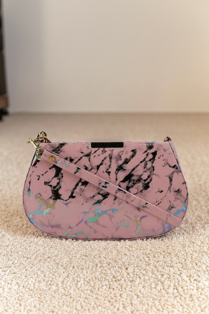 Chic on the Go: The Leather Sling Style (Gardient Pink) RAYORA ENTERPRISE