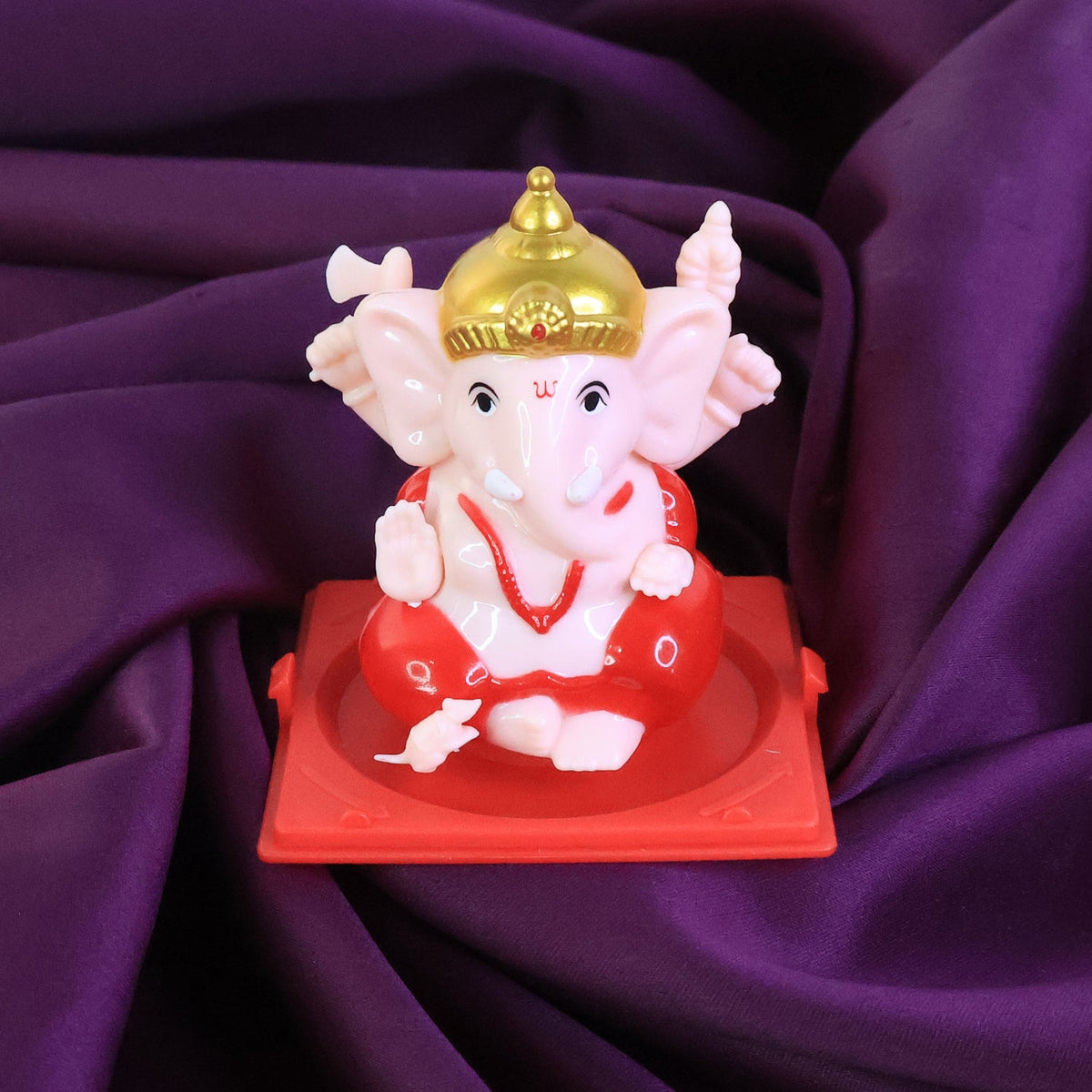Decorative Small Lord Ganesh Idol In Transparent Case (1 Pc) HP DD