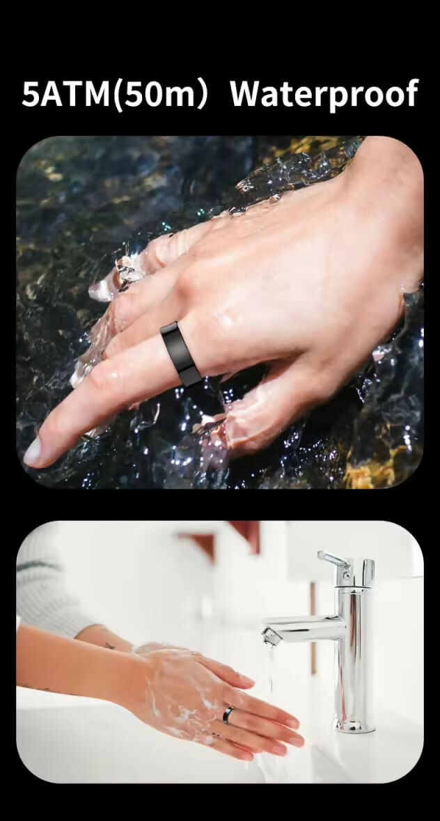 Smart Health Tracking Ring – Sleek Metal Design JPS PRODUCTS (ACHSA)