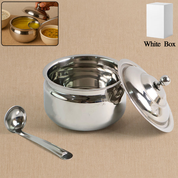 Premium Stainless Steel Ghee Pot