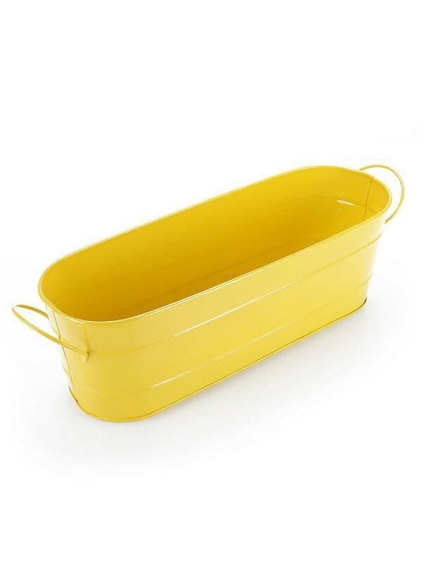 Oval Planter Large Yellow - HalfPe