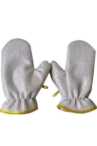 Non Scratch Wire Dishwashing Hand Gloves Easy Rinsing Waterproof Reusable Home Kitchen Utensils Cleaning Gloves for Washing Dish