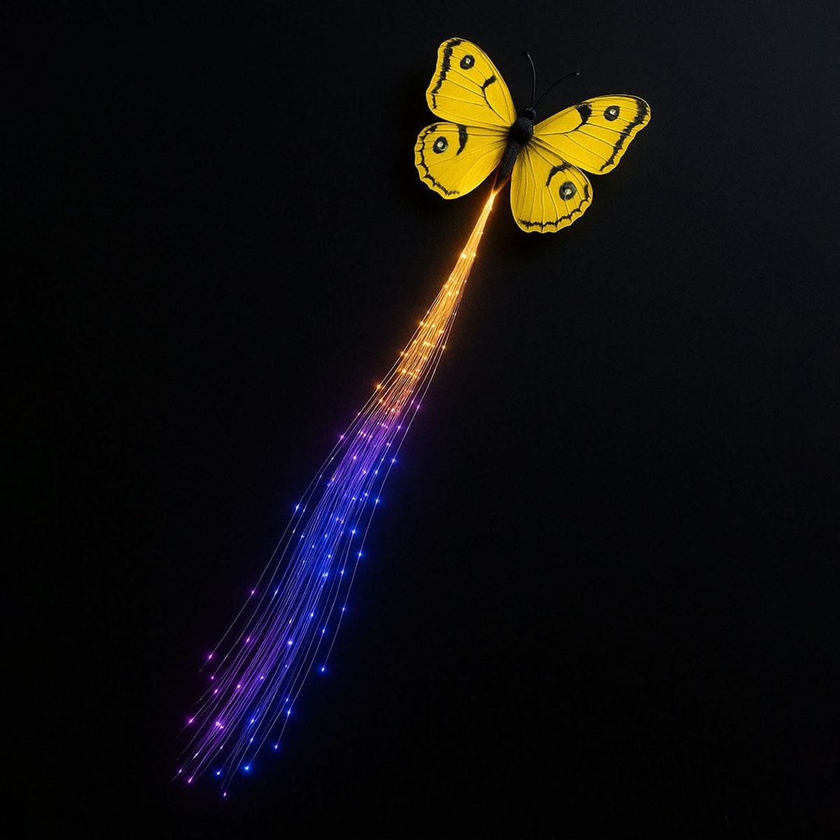 Led Butterfly Hair Braid Clip (Mix Color 1 Pc) HP DD