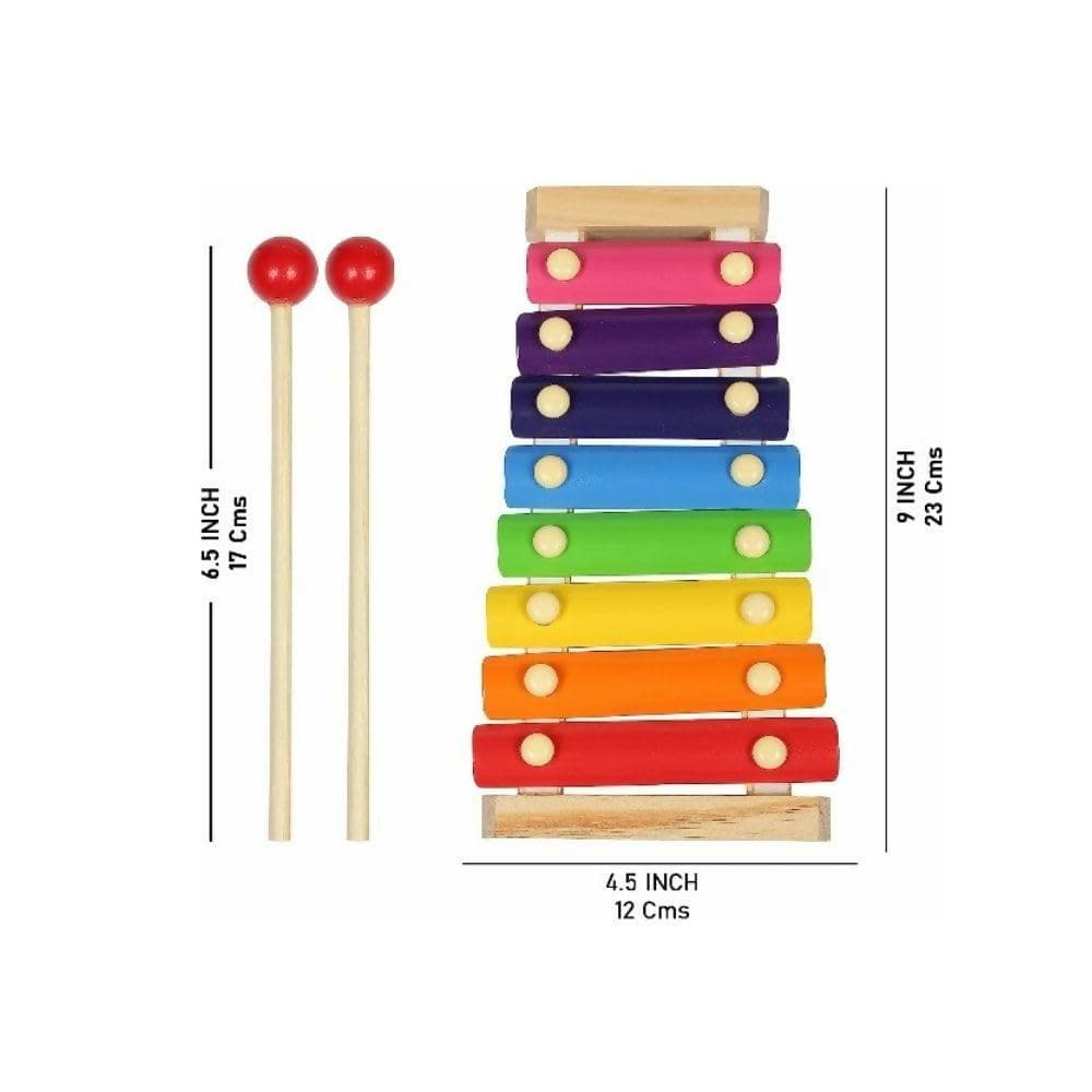 Wooden Xylophone Musical Toy (Multicolor) - HalfPe