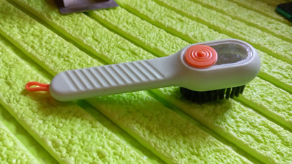 Multifunctional Cleaning Brush with Liquid Soap Dispenser – Shoe & Cloth Scrubber with Handle (1 Pc)