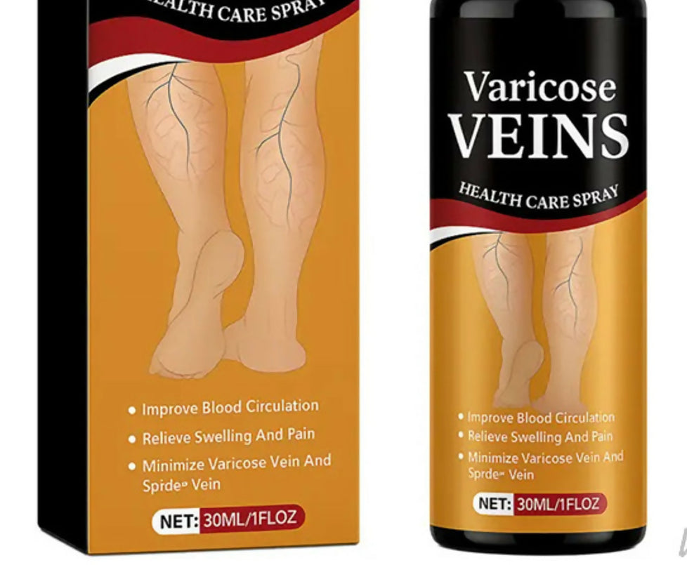 Fast-Acting Cooling Varicose Vein Relief Spray – Herbal Leg Pain & Swelling Treatment for Men & Women