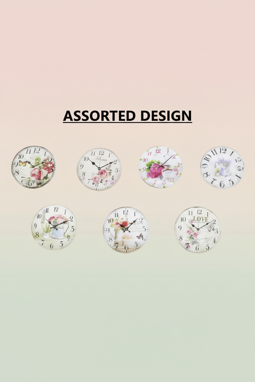 Plastic Magnetic Fridge Sticker (Floral Printed) - 1 pc (Assorted colors) SUPER