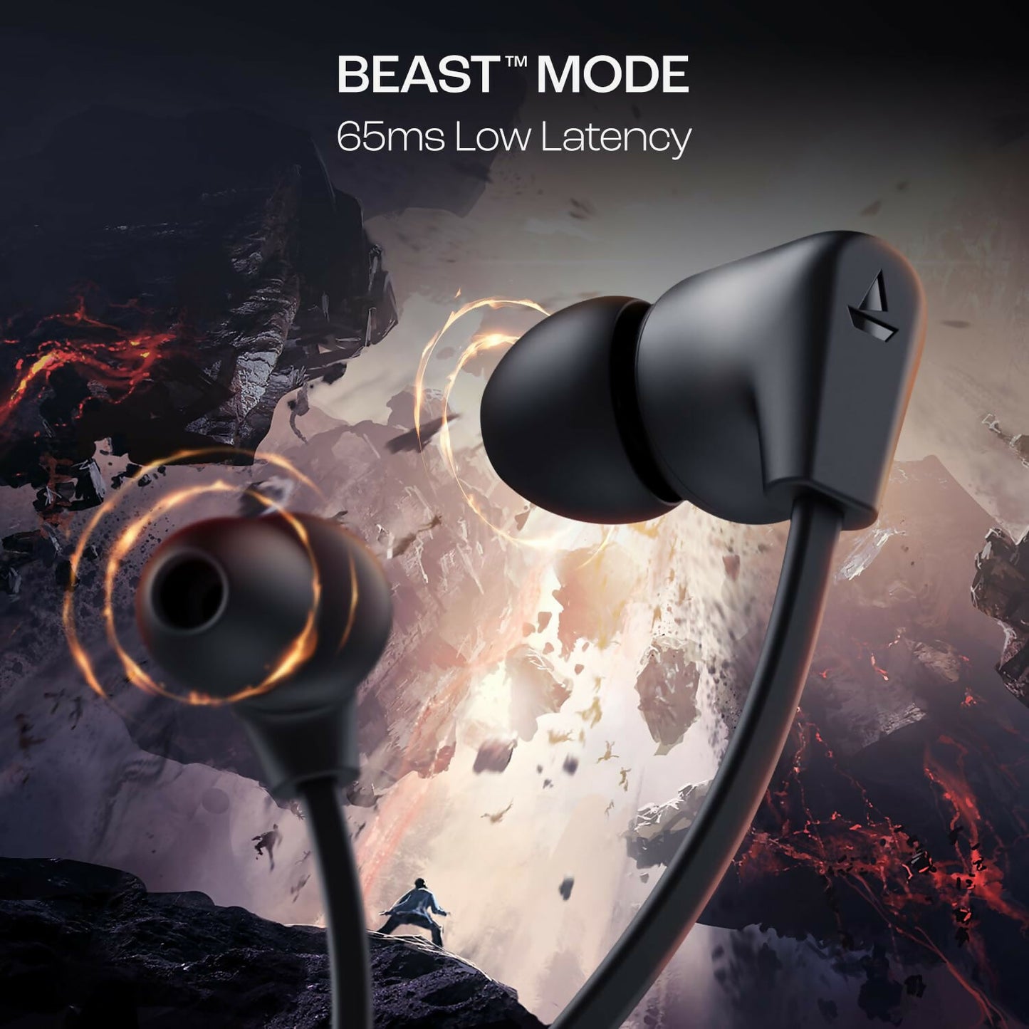 boAt Rockerz Trinity Wireless in Ear Earphones with 150H Playtime, Crystal Bionic Sound Powered by HiFi, Signature Sound, Beast™ Mode, Enx™ Tech, ASAP™ Charge,IPX5,Dual Pairing(Multicolor)