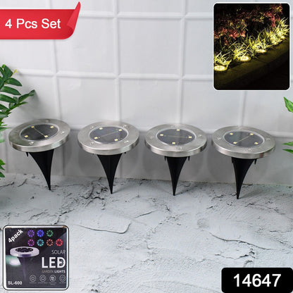 Solar Powered LED Garden Lights – Outdoor Waterproof Pathway & Landscape Lighting for Lawn (4 Pc)