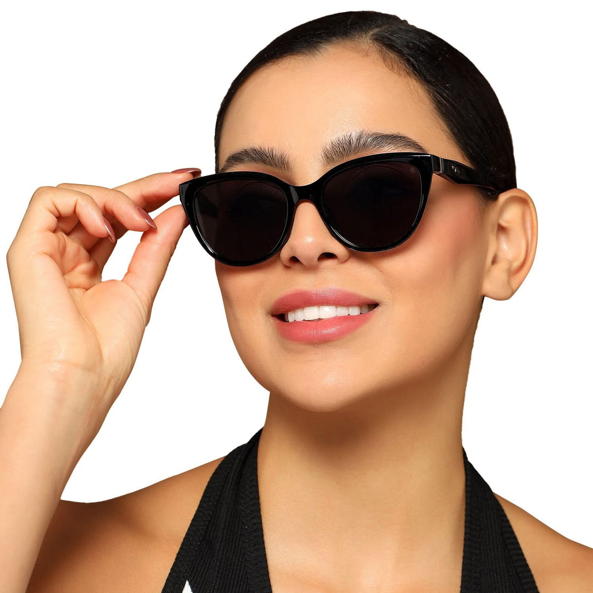 Eyejack Black Cateye Sunglasses for Men and Women - Style L759 - worn by a male model