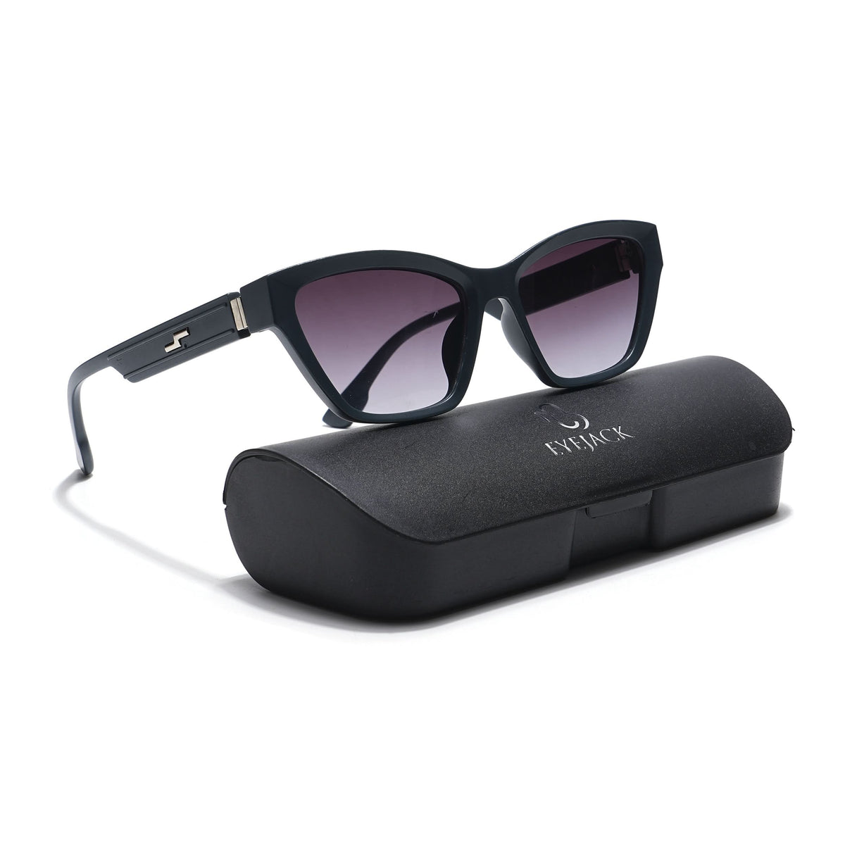 Eyejack Grey Clean Cateye Sunglasses for Men and Women - view 7
