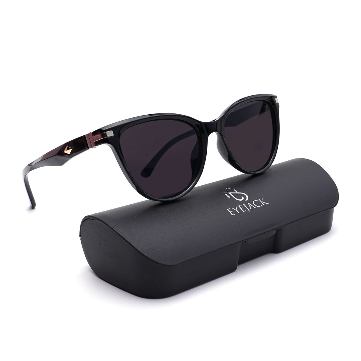 Eyejack Black Cateye Sunglasses for Men and Women - Style L814 - view 7