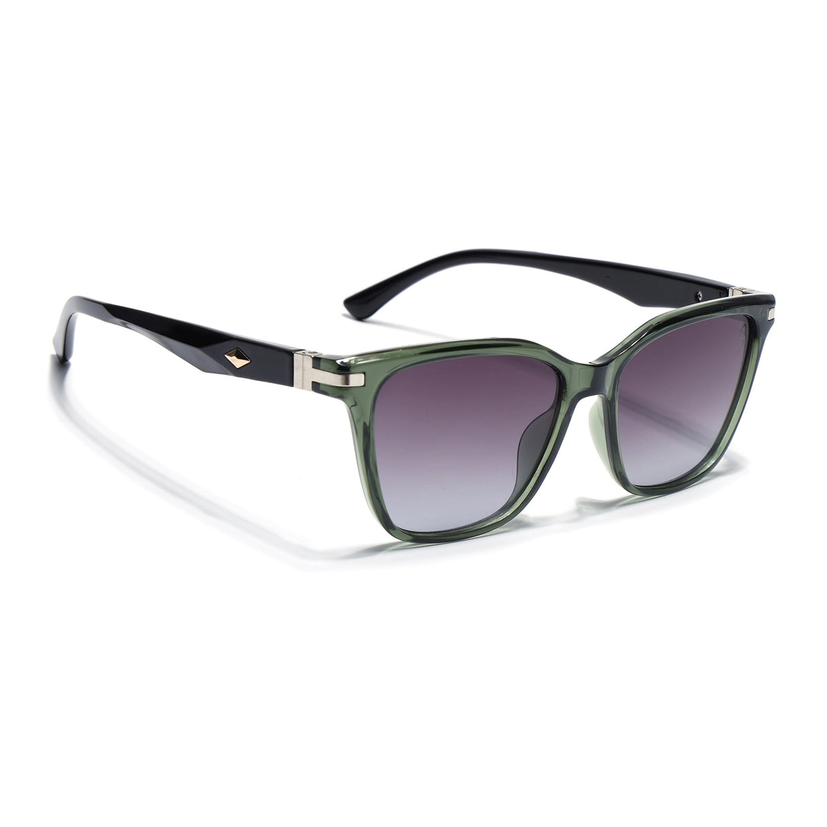 Eyejack Olive Square Sunglasses for Men and Women - Style L774 - view 2