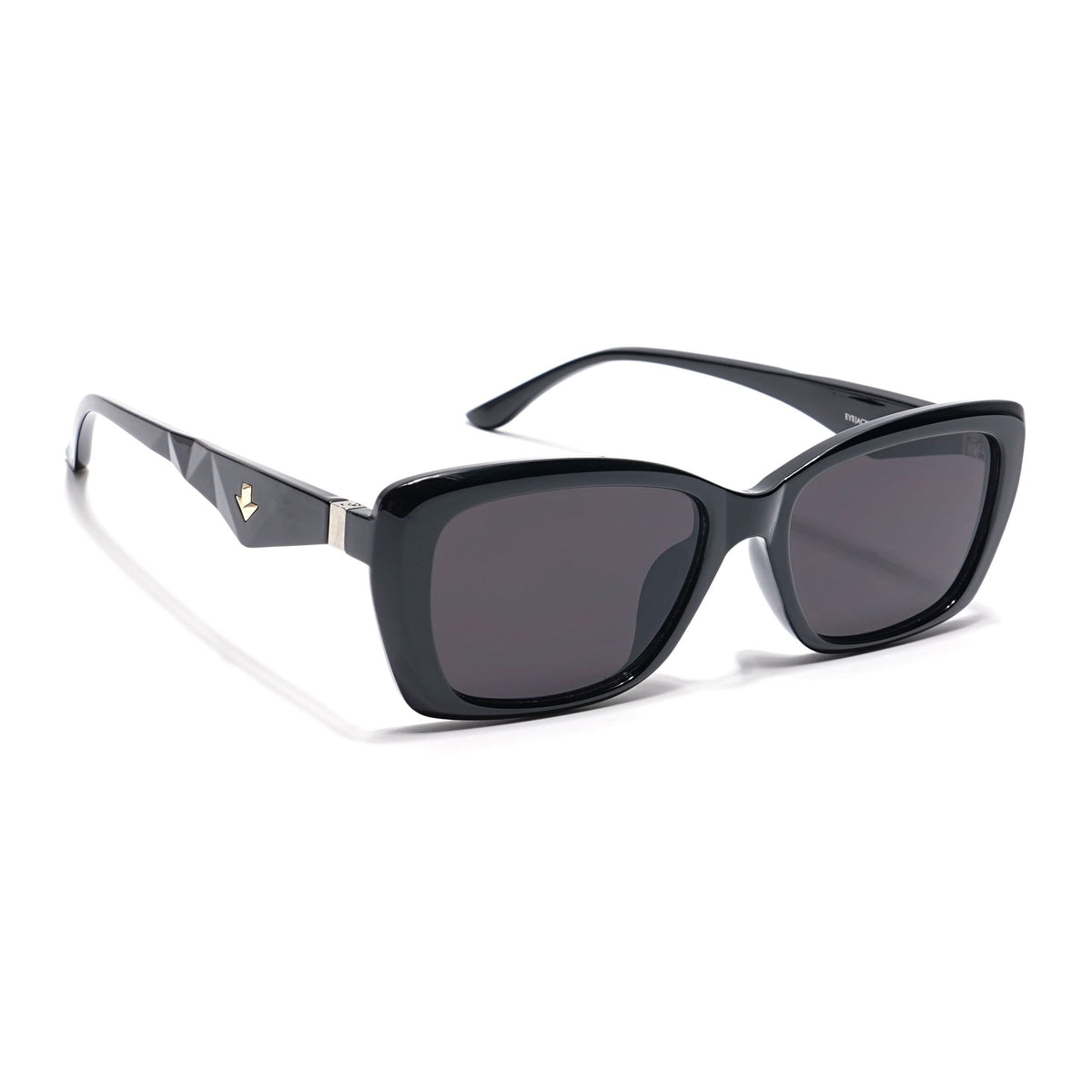 Eyejack Black Rectangle Sunglasses for Men and Women - view 2