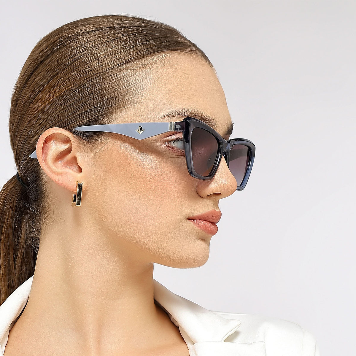 Eyejack Blue Cateye Sunglasses for Men and Women - Style L850 - view 8