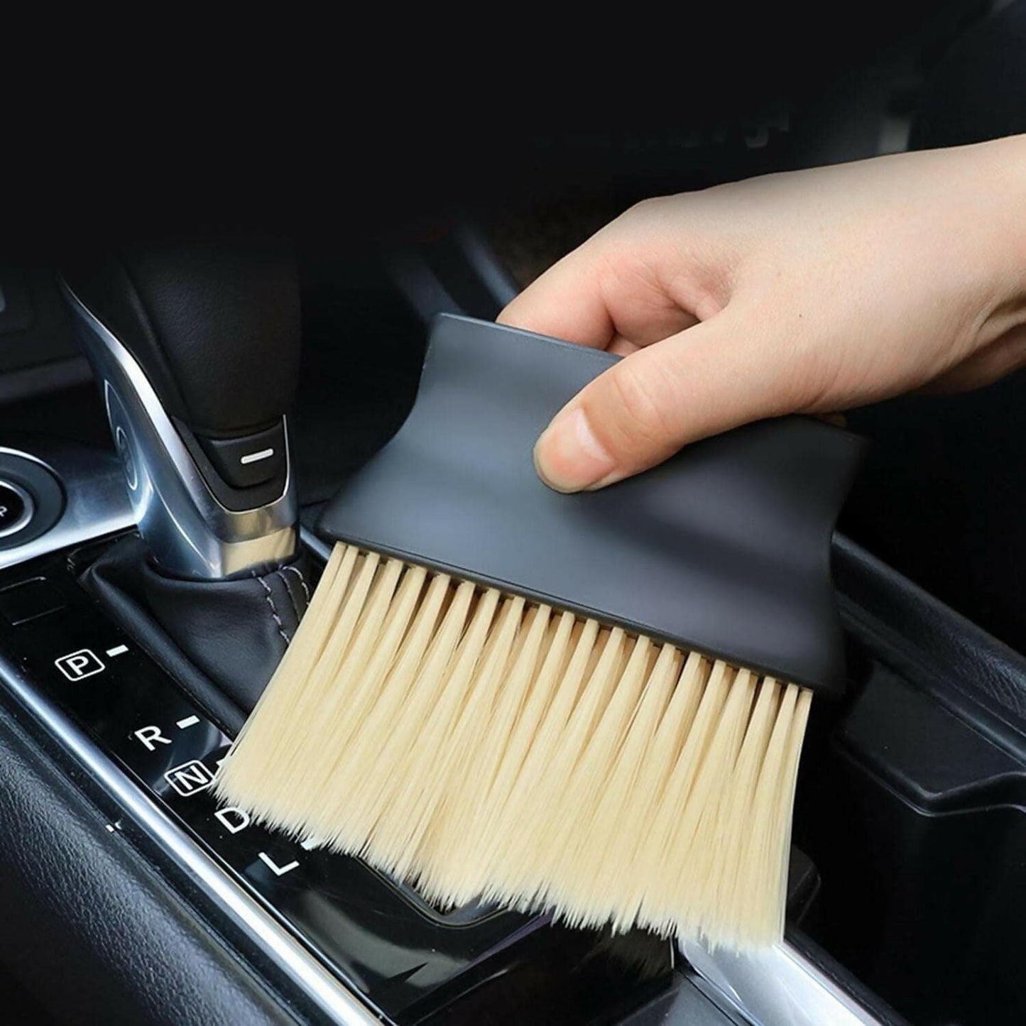 Deep Clean Car with Brush for Vents, Dash & Gadgets (Yellow) - HalfPe