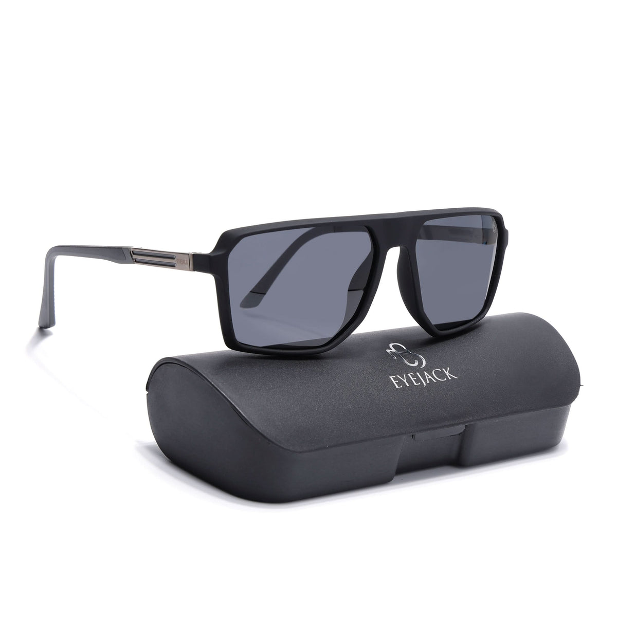 Eyejack Black Wayfarer Sunglasses for Men and Women - Style 1132 - view 8