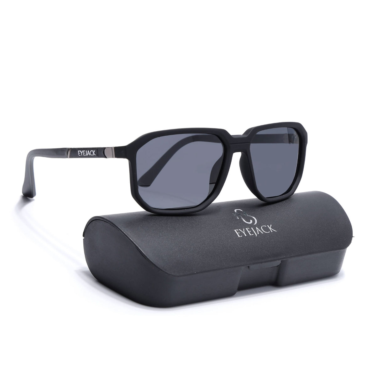 Eyejack Black Wayfarer Sunglasses for Men and Women - Style 1137 - view 8