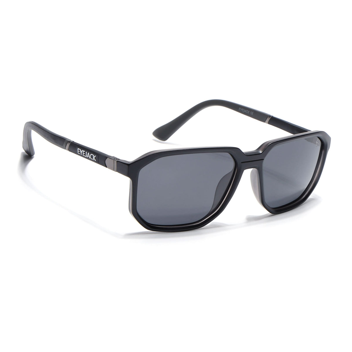 Eyejack Matte Black Wayfarer Sunglasses for Men and Women - Style 1138 - view 2