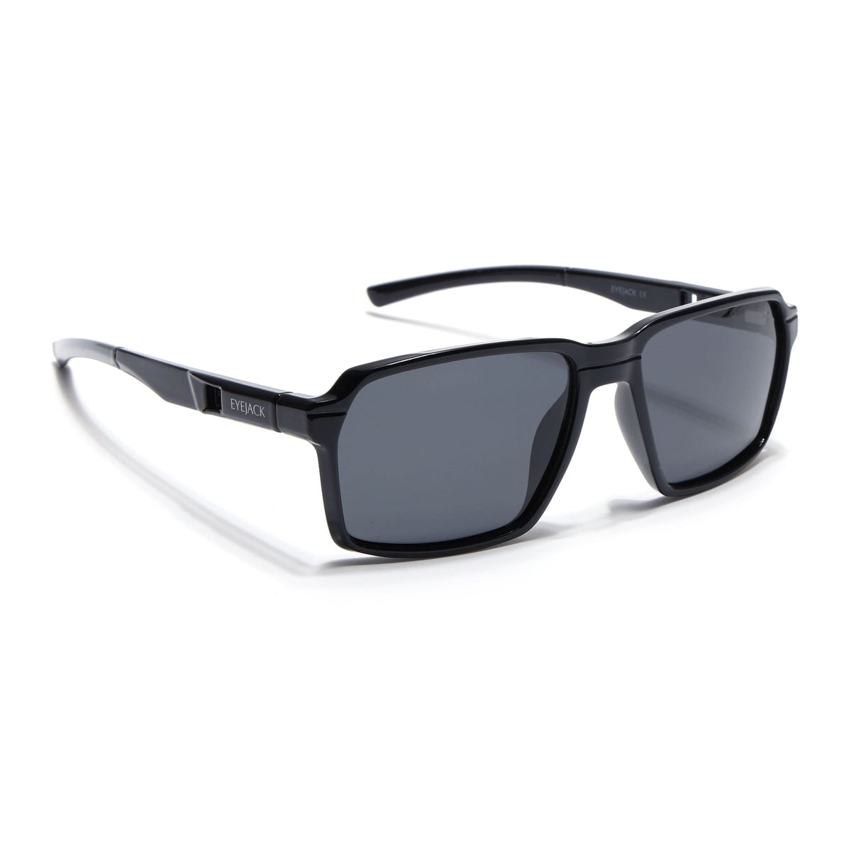 Torque Shine Black Wayfarer Sunglasses for Men and Women - Style 1191 - view 2