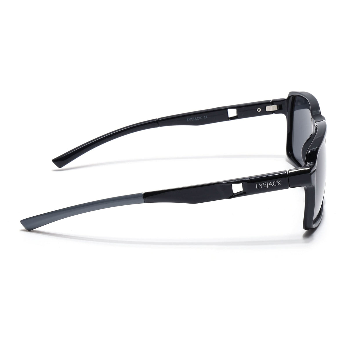 Torque Shine Black Wayfarer Sunglasses for Men and Women - Style 1191 - view 7