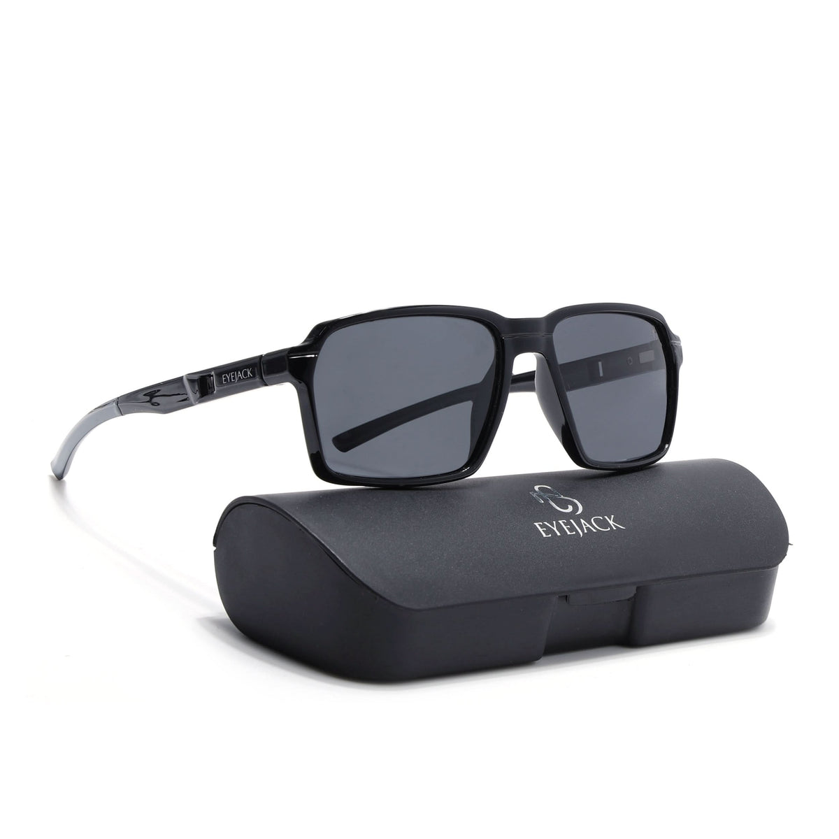 Torque Shine Black Wayfarer Sunglasses for Men and Women - Style 1191 - view 8