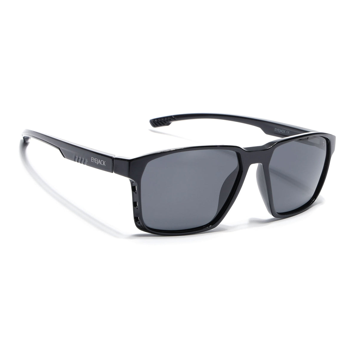Eyejack Black Square Sunglasses for Men and Women - Style 1147 - view 2