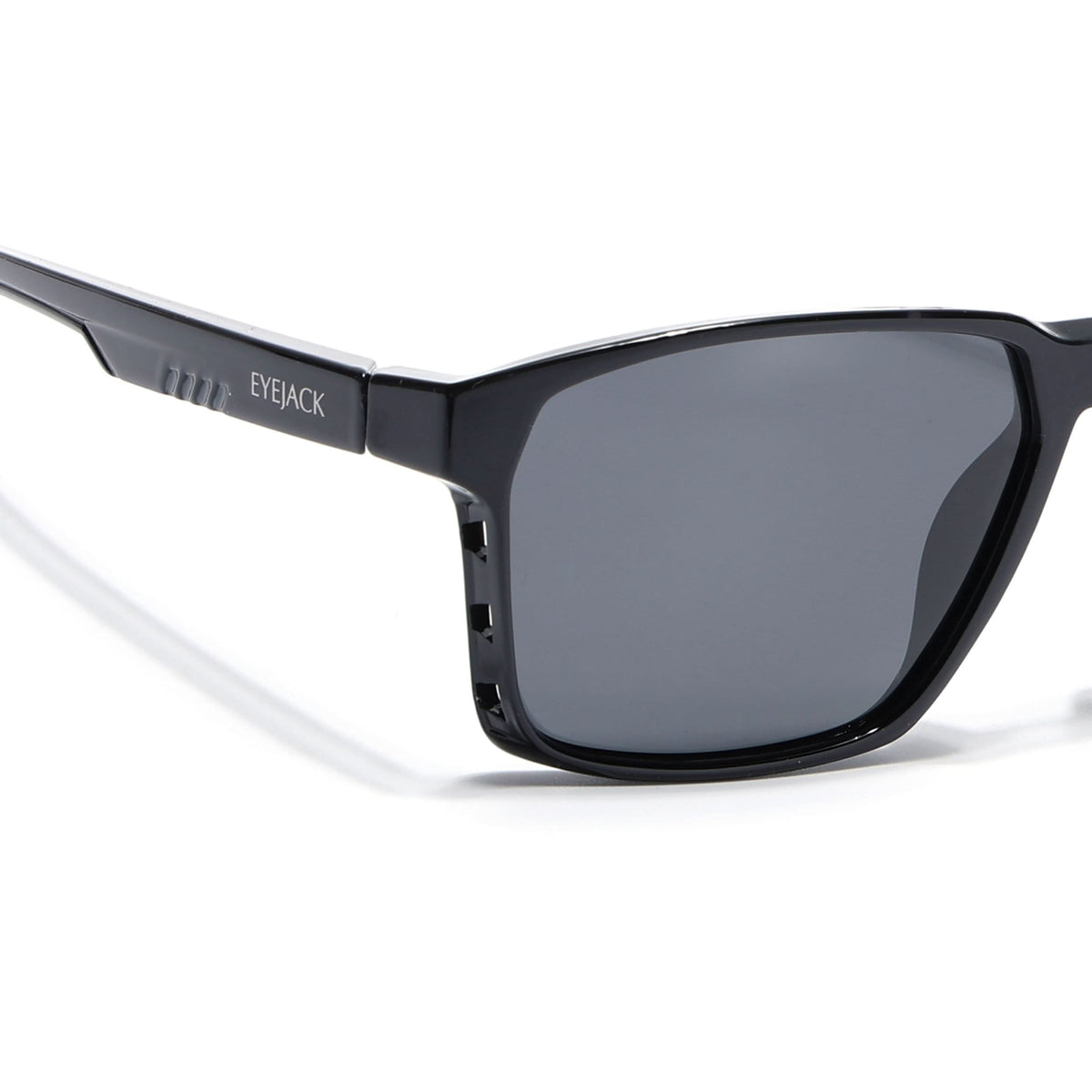 Eyejack Black Square Sunglasses for Men and Women - Style 1147 - view 5