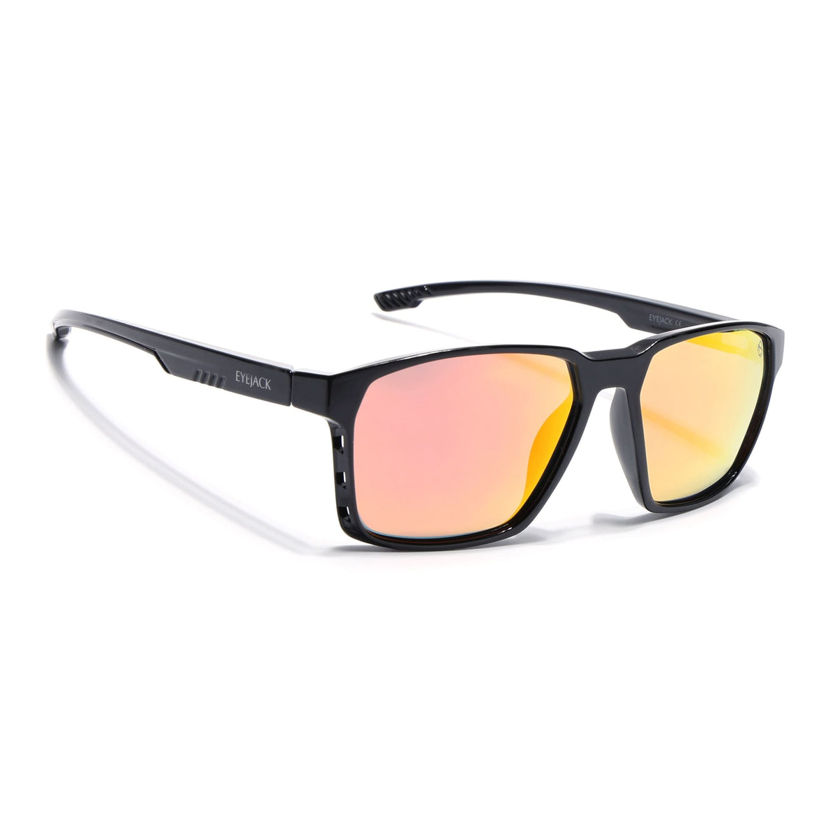 Eyejack Shine Black Square Sunglasses for Men and Women - Style 1148 - view 1