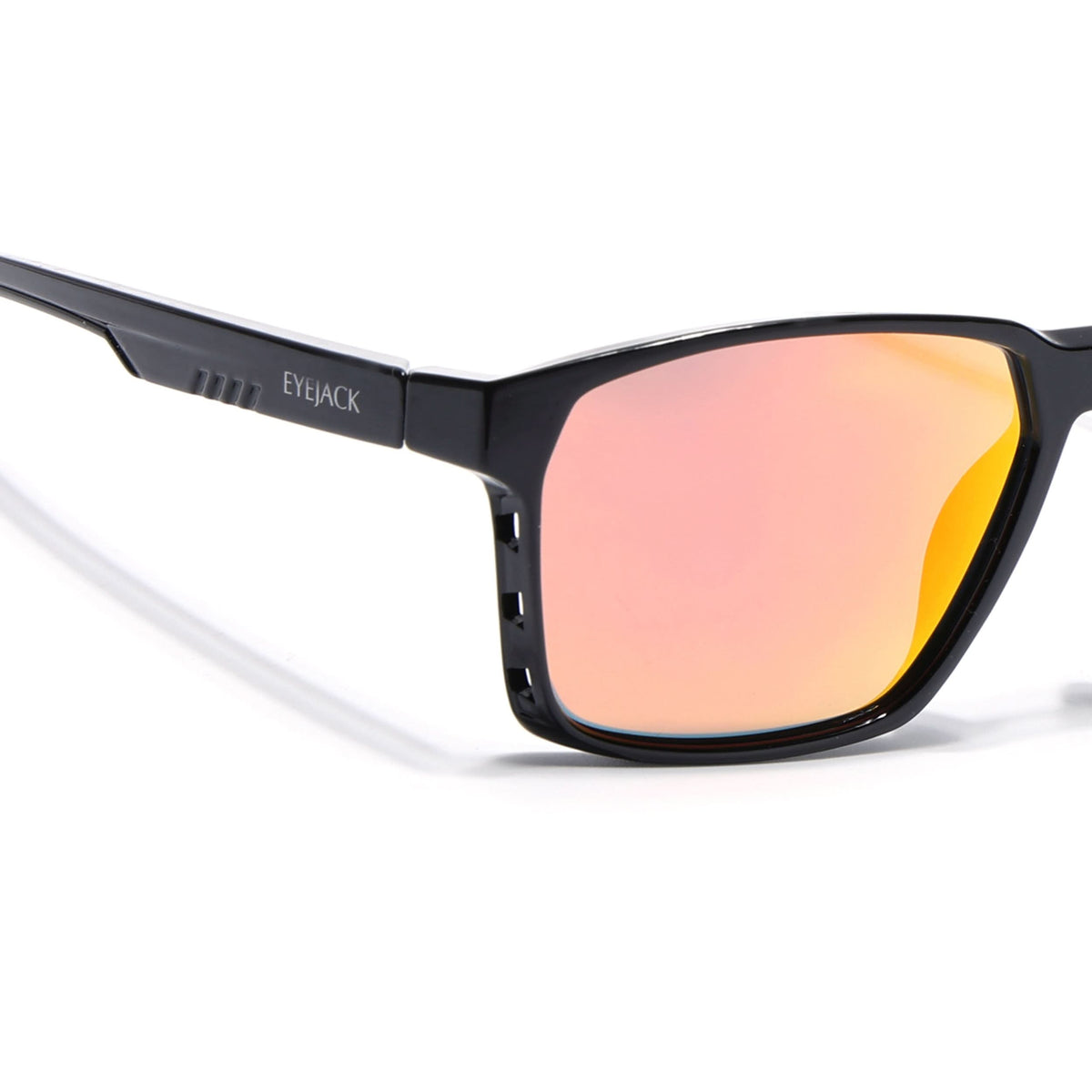 Eyejack Shine Black Square Sunglasses for Men and Women - Style 1148 - view 3