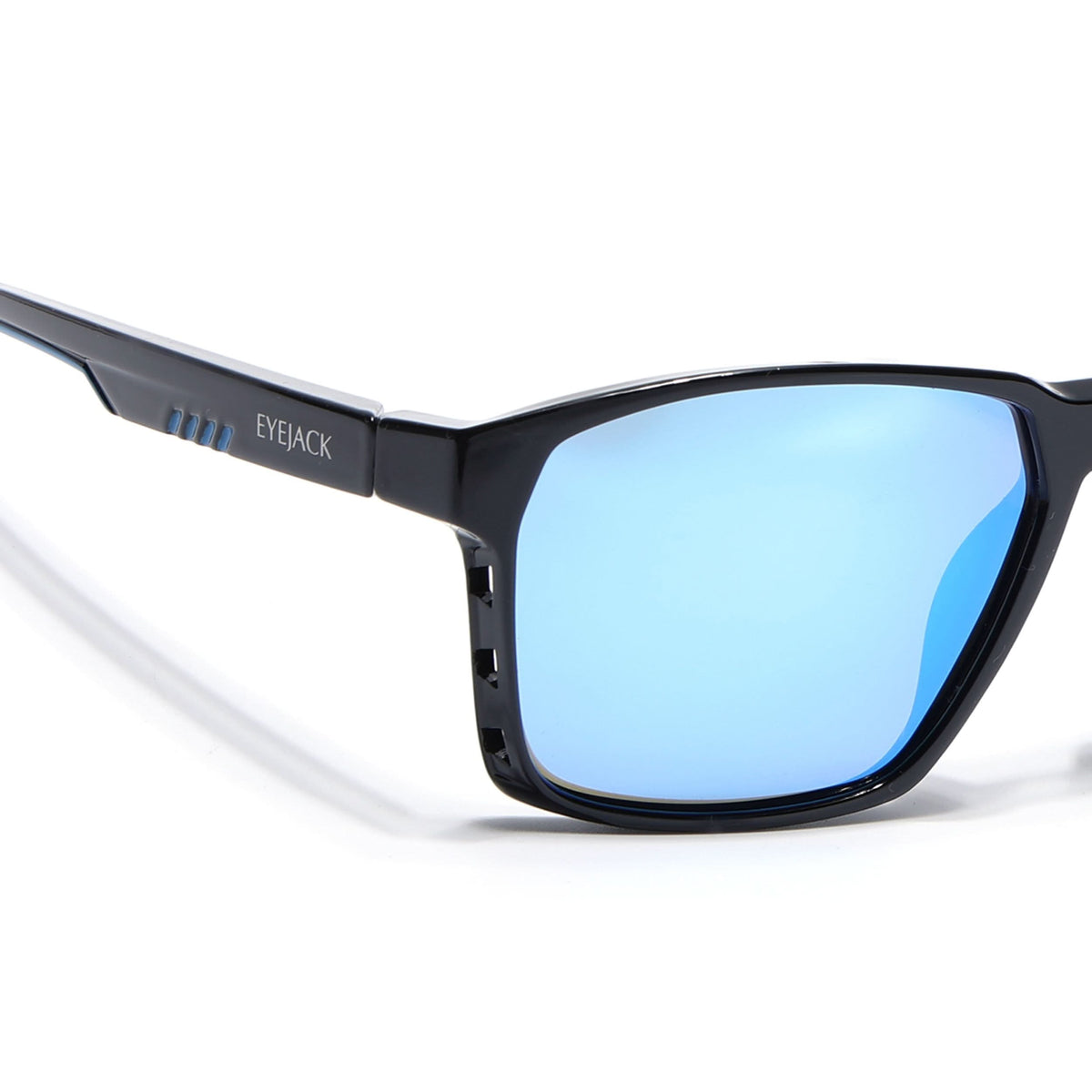 Eyejack Shine Black Square Sunglasses for Men and Women - Style 1149 - view 3