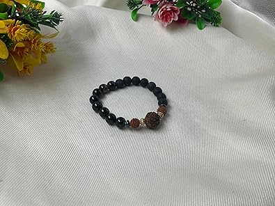 Original Karungli Health Bracelet Black Ebony Wood Karungli Bracelet Pack of 1, Ideal for Men and Women | 100% Natural Unpolished Ebony