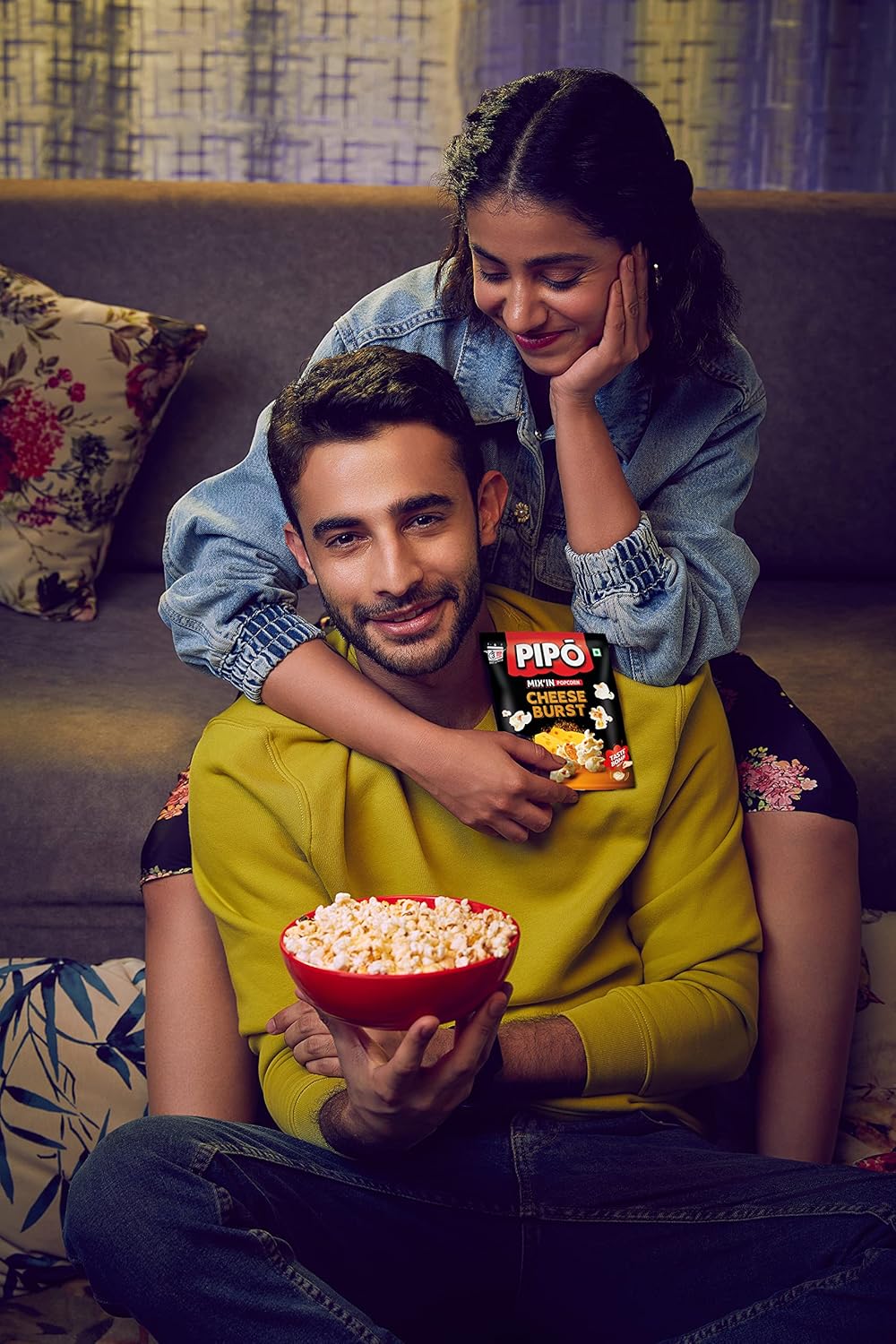 PIPO Mix'in Instant Popcorn Combo Pack of 2 (60 g Each) | Peri Peri & Cheese Burst Flavours | Taste Bomb Inside | Quick & Easy Snack | Vegetarian | Pouch Pack HalfPe