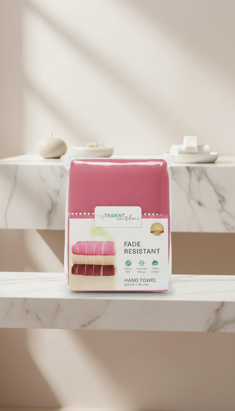 Trident Classic & Dream Hand Towel Collection with Fade Resistant & 100% Cotton (60X40 cm)