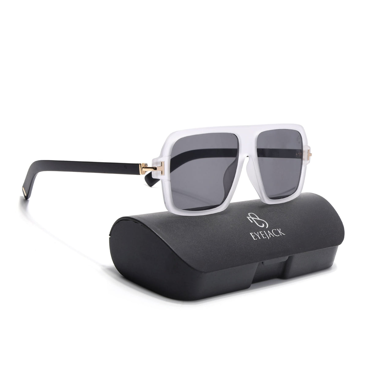Eyejack Grey Wayfarer Sunglasses for Men and Women - Style 1055 - view 8