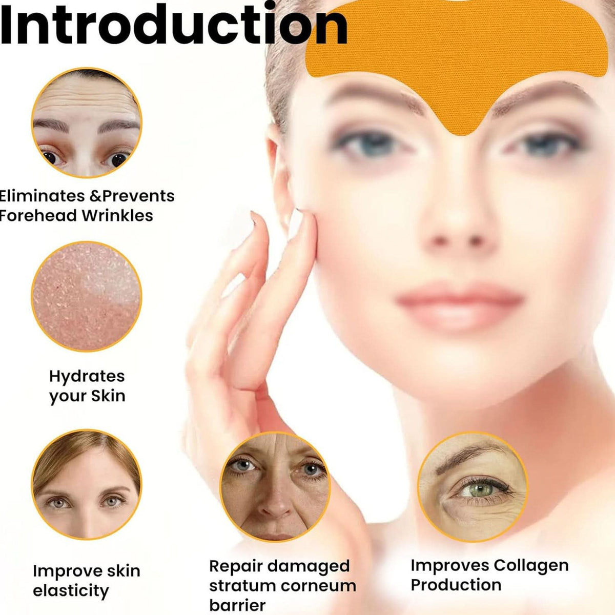 Forehead Wrinkle Patches Face Wrinkle Patches (10 Pcs Set) HP DD