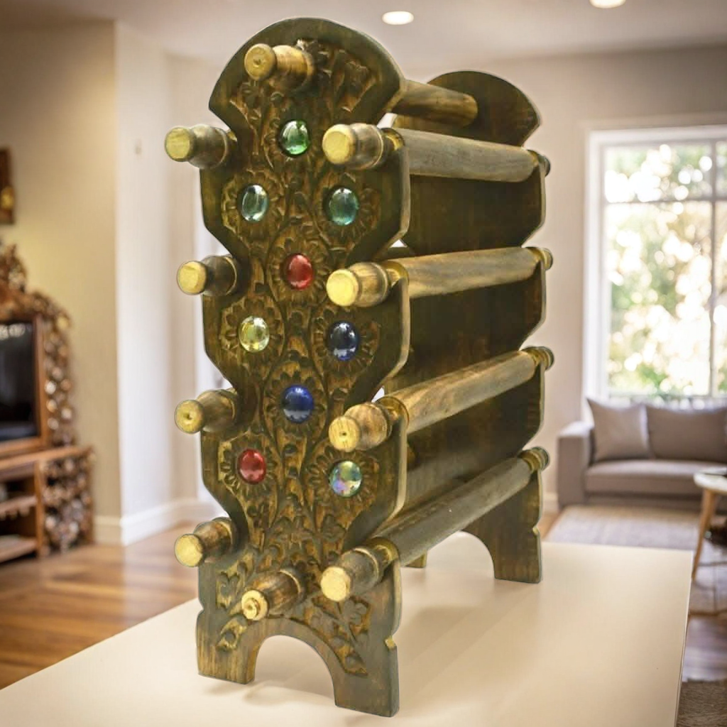 Santarms Wooden Stand for Bangles (8 Rods)