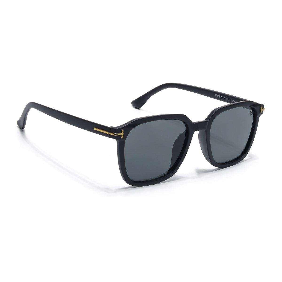 Eyejack Black Square Sunglasses for Men and Women - Style 1062 - view 2