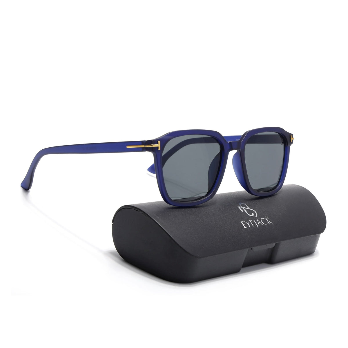 Eyejack Blue Square Sunglasses for Men and Women - Style 1063 - view 8