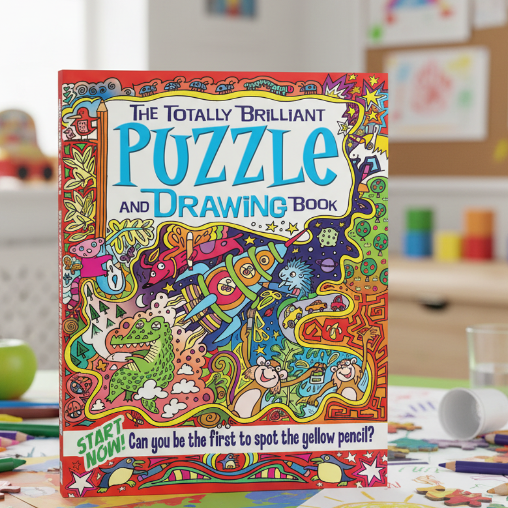THE TOTALLY BRILLIANT PUZZLE AND DRAWING BOOK Om Books International