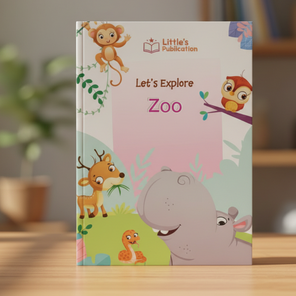 Lets Explore Zoo Illustrated Educational Book for Kids Prints Publications