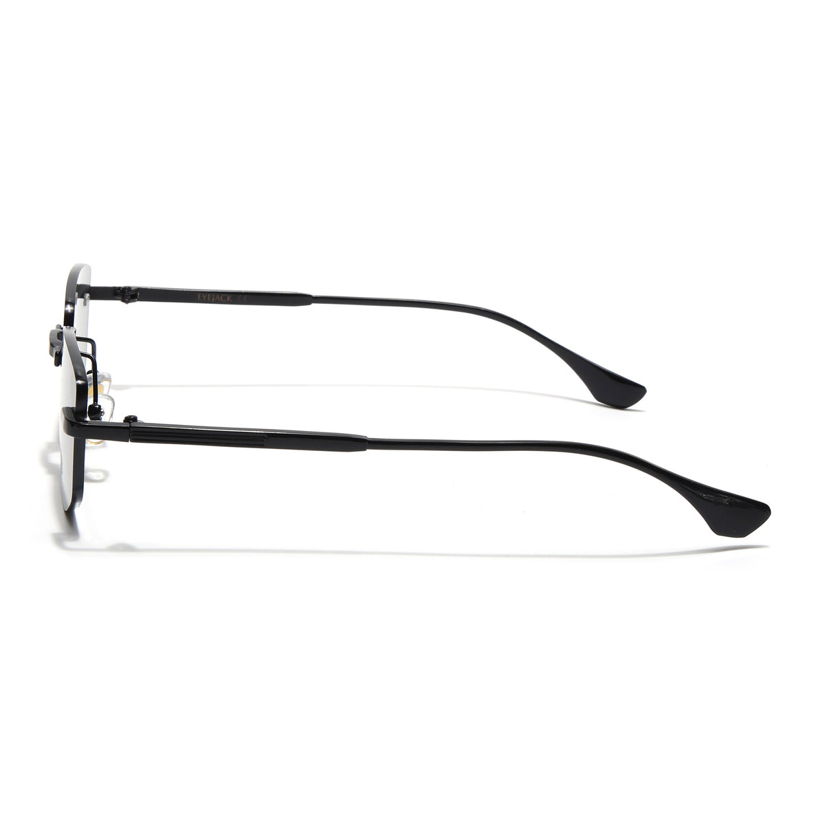 Essence Royal Black Rimless Sunglasses for Men and Women - view 7