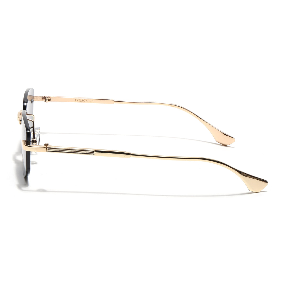 Essence Royal Golden Rimless Sunglasses for Men and Women - Style 2541 - view 7