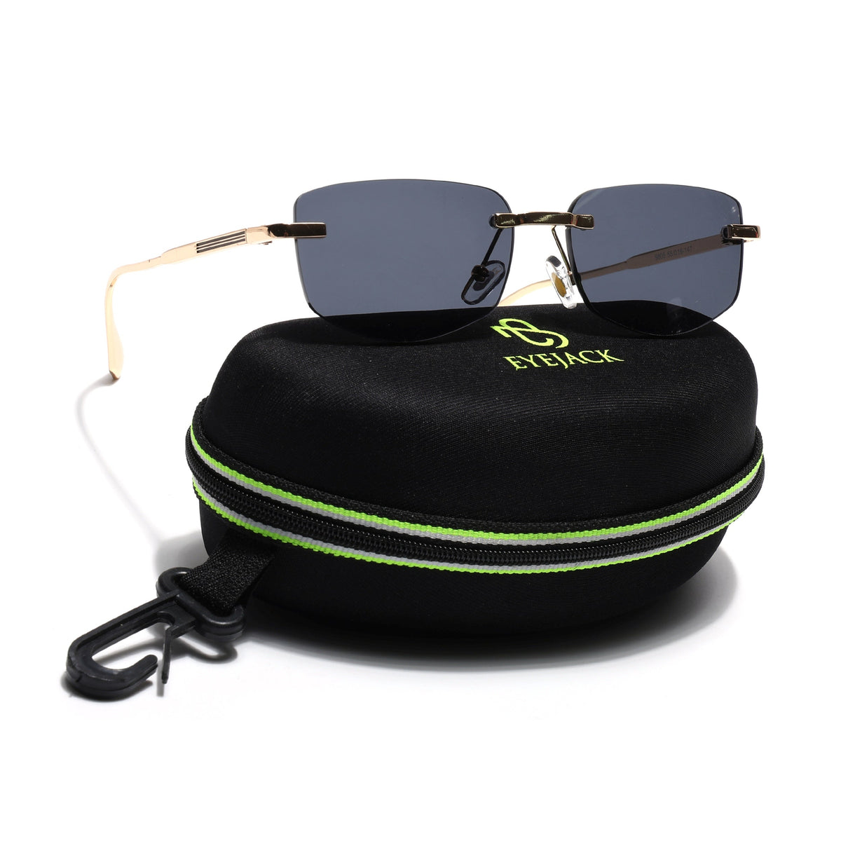 Essence Royal Golden Rimless Sunglasses for Men and Women - Style 2541 - view 8
