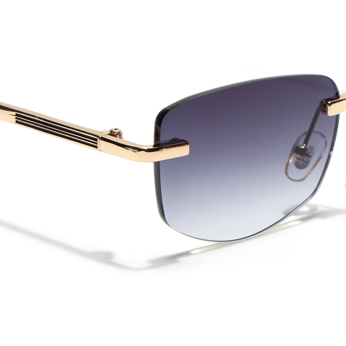 Essence Royal Golden Rimless Sunglasses for Men and Women - Style 2542 - view 4