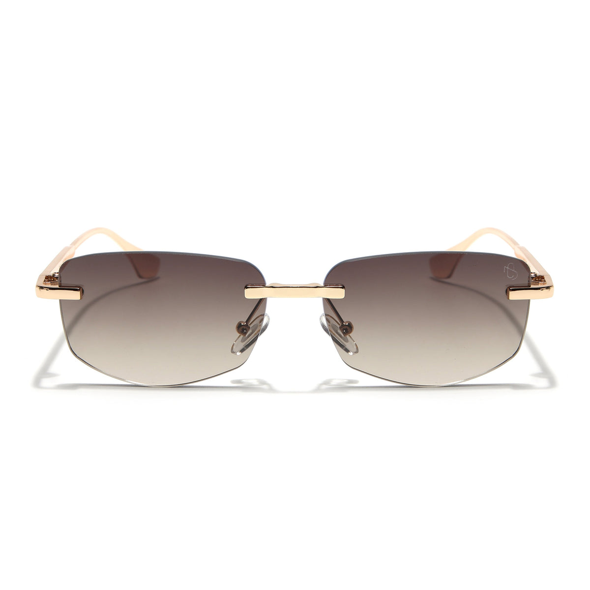 Essence Royal Golden Rimless Sunglasses for Men and Women - Style 2543 - view 5